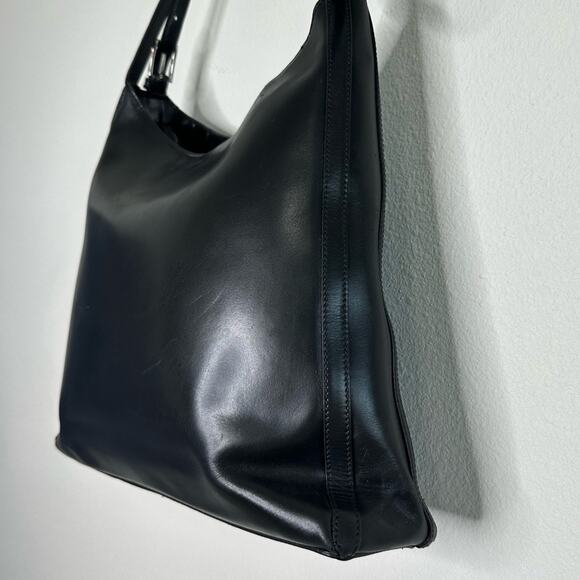 GianFranko Ferre Black Leather Shoulder Bag - Picture 3 of 10